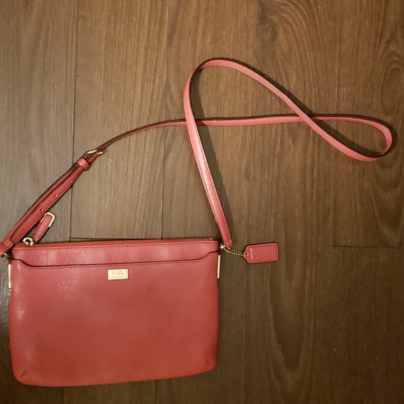 Coach Handbags - Coach pink leather crossbody purse bag